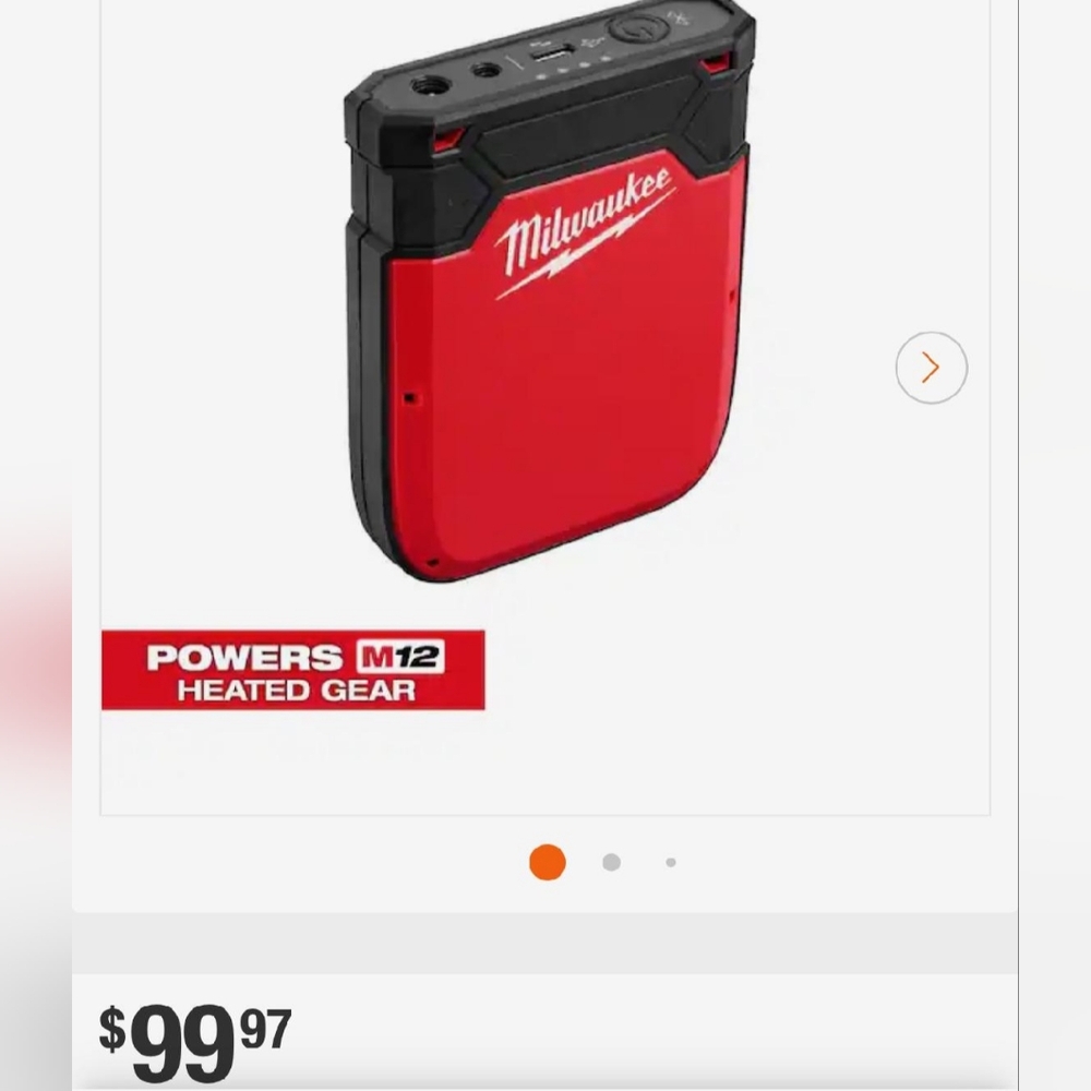Milwaukee heated Battery